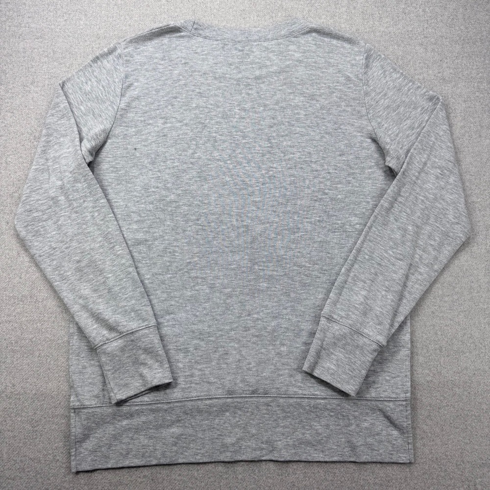 Alo Yoga Glimpse Sweatshirt Womens M Gray High Low Side Slit Pullover Athleisure - Picture 6 of 8
